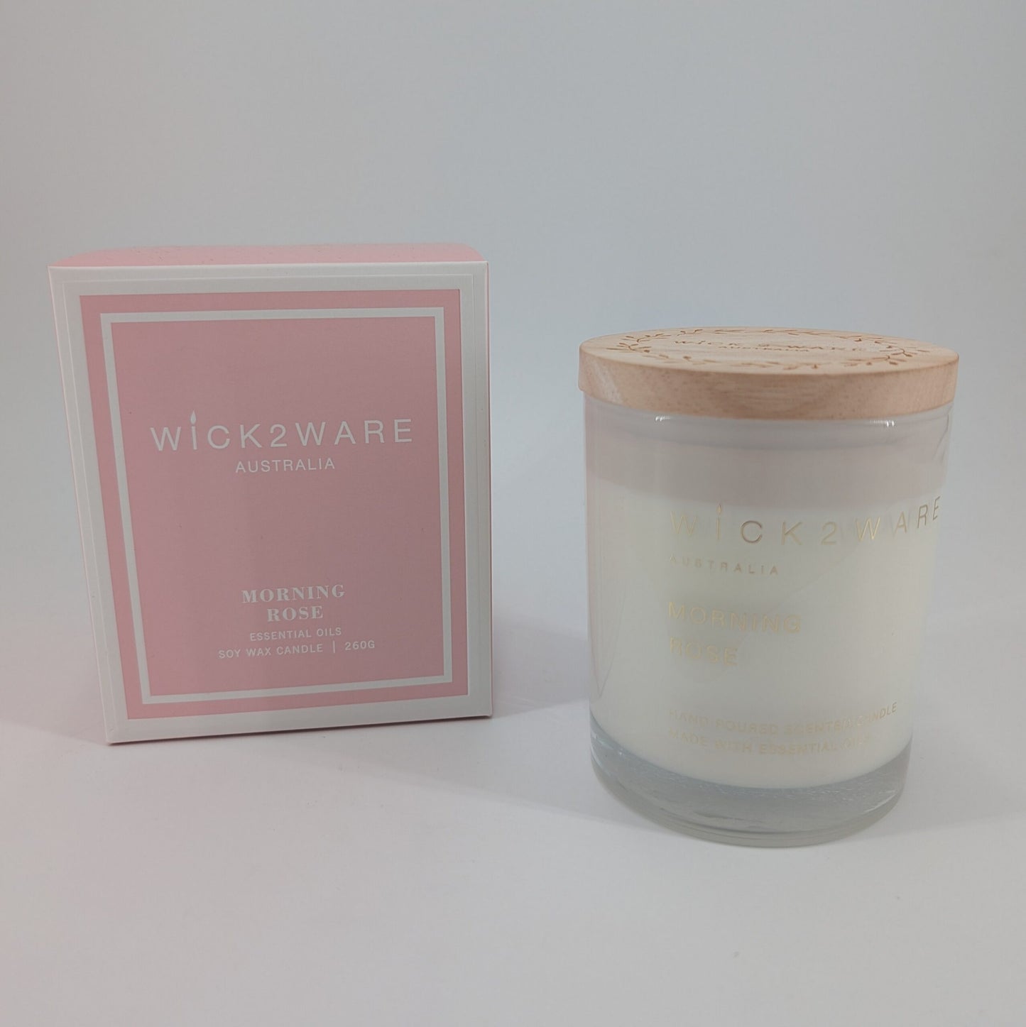 Soy Candle Jar 260g - Morning Rose