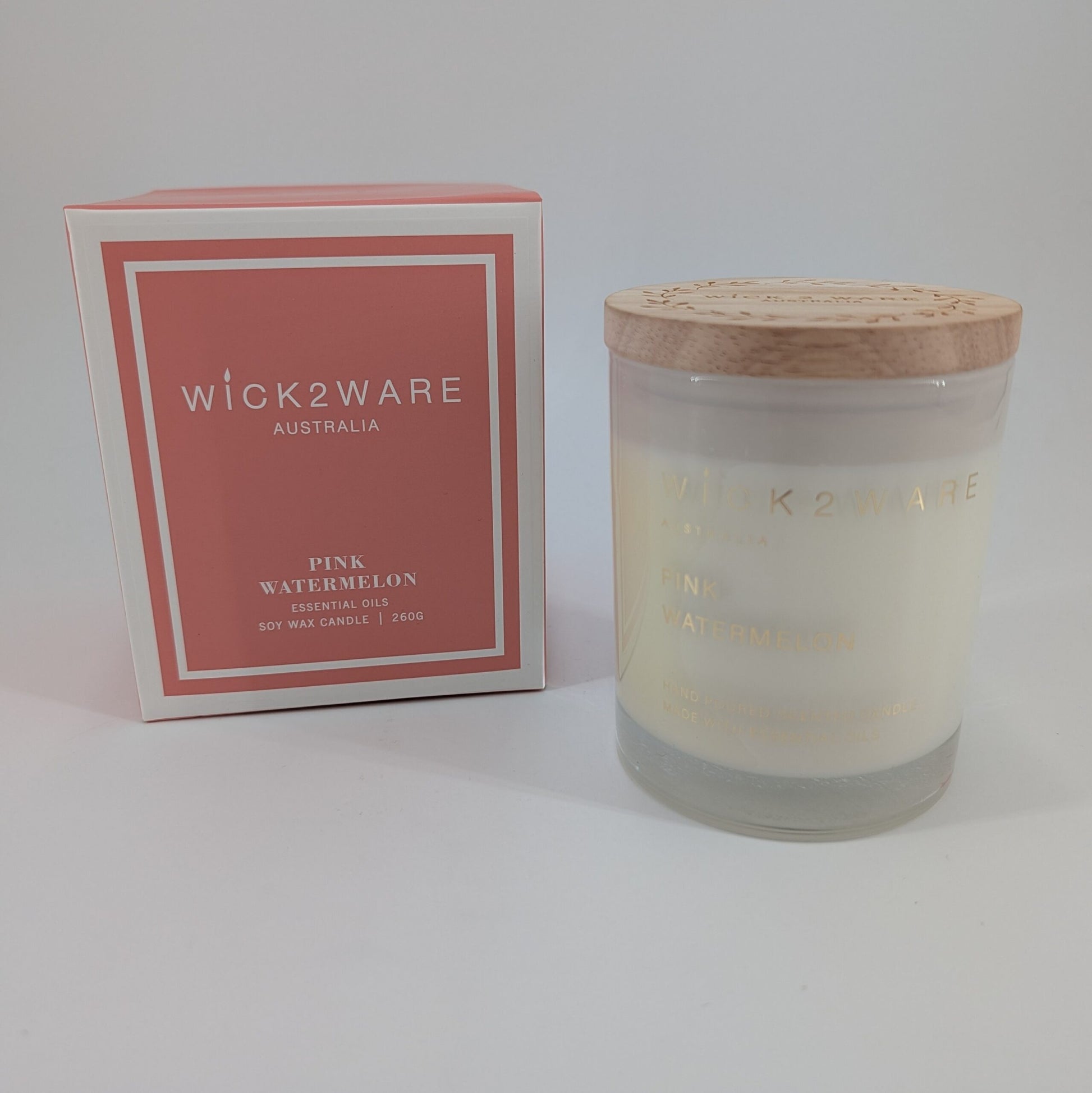 Soy Candle Jar 260g - Pink Watermelon