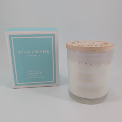 Soy Candle Jar 260g - Sea Salt & Pomelo