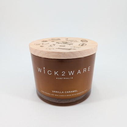 Soy Candle Jar 340g - Vanilla Caramel