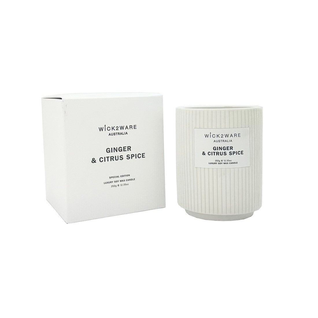 Luxury Soy Wax Candle 350g - Ginger Citrus Spice