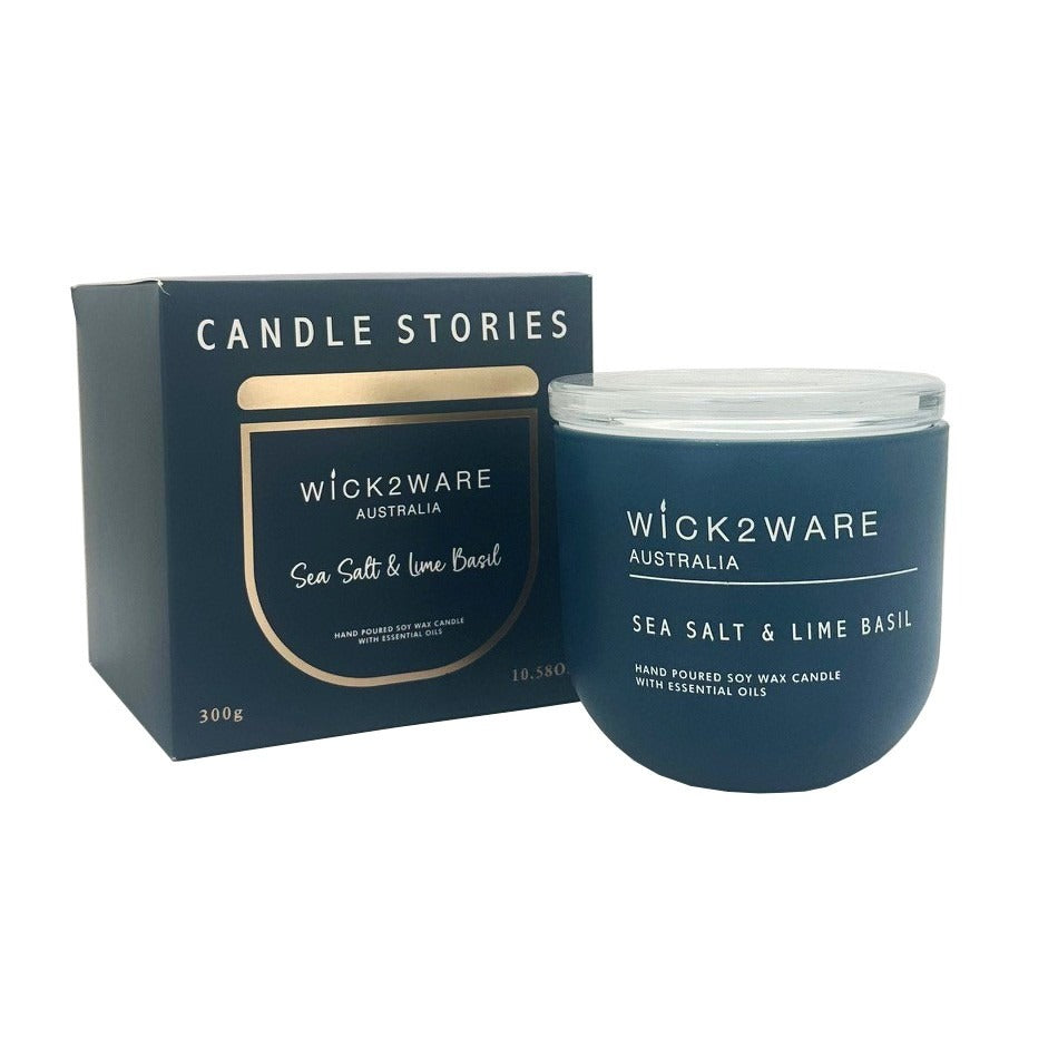 Soy Candle Jar 300g - Sea Salt & Lime Basil