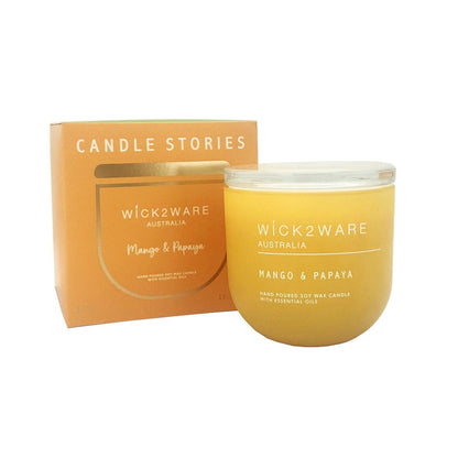 Soy Candle Jar 300g - Mango & Papaya