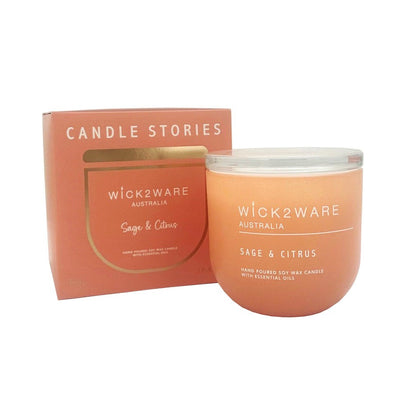 Soy Candle Jar 300g - Sage & Citrus