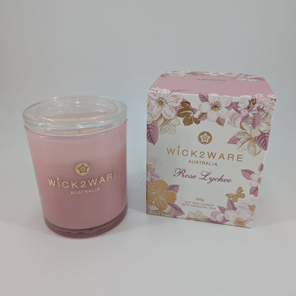 Soy Candle Jar 300g - Rose & Lychee