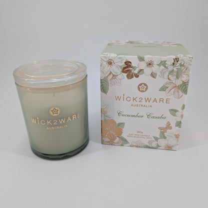 Soy Candle Jar 300g - Cucumber & Casaba