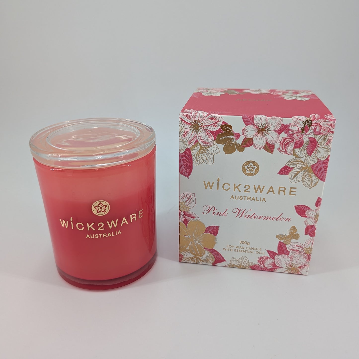 Soy Candle Jar 300g - Pink Watermelon