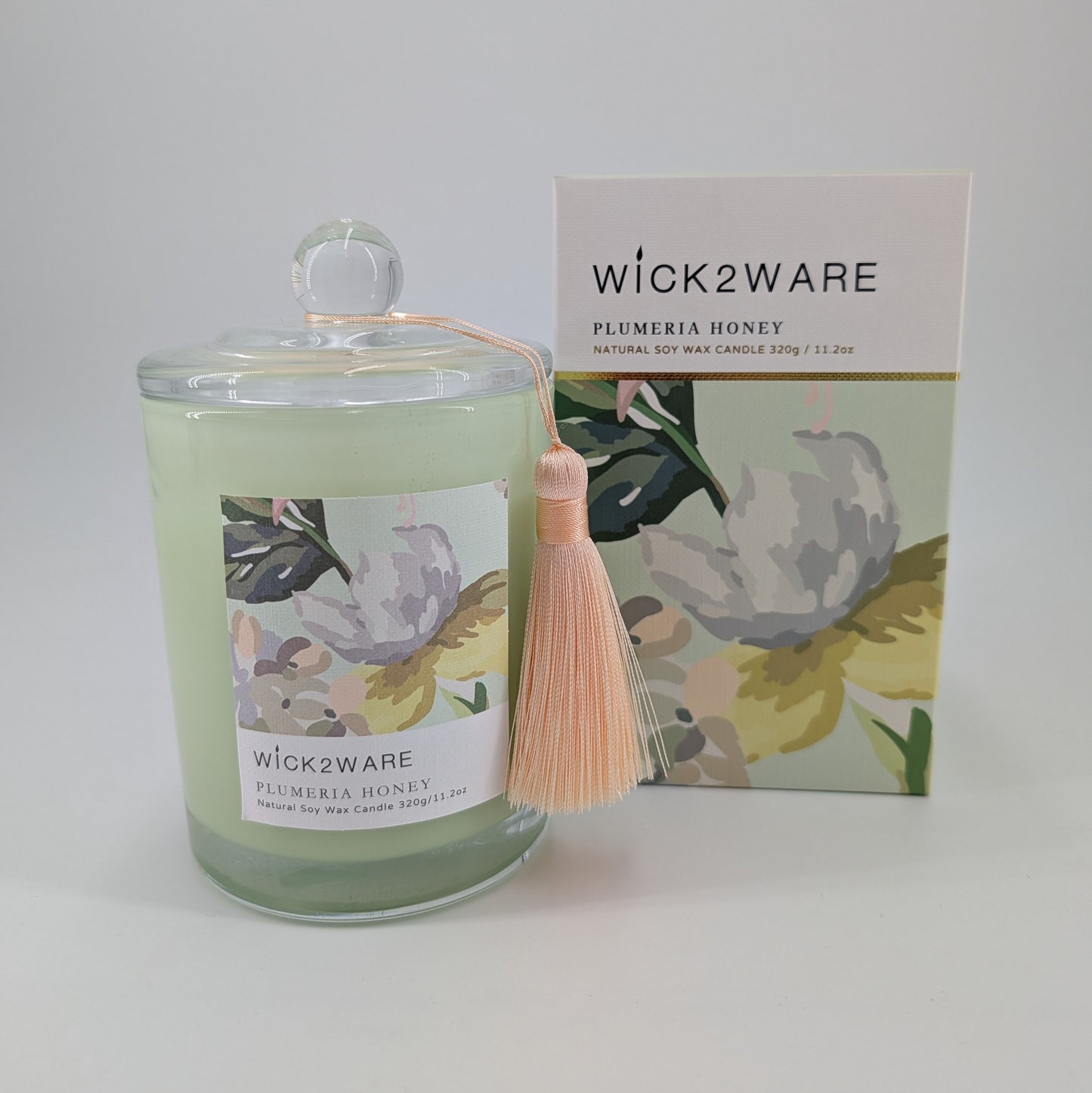 Soy Candle Jar 320g - Plumeria Honey