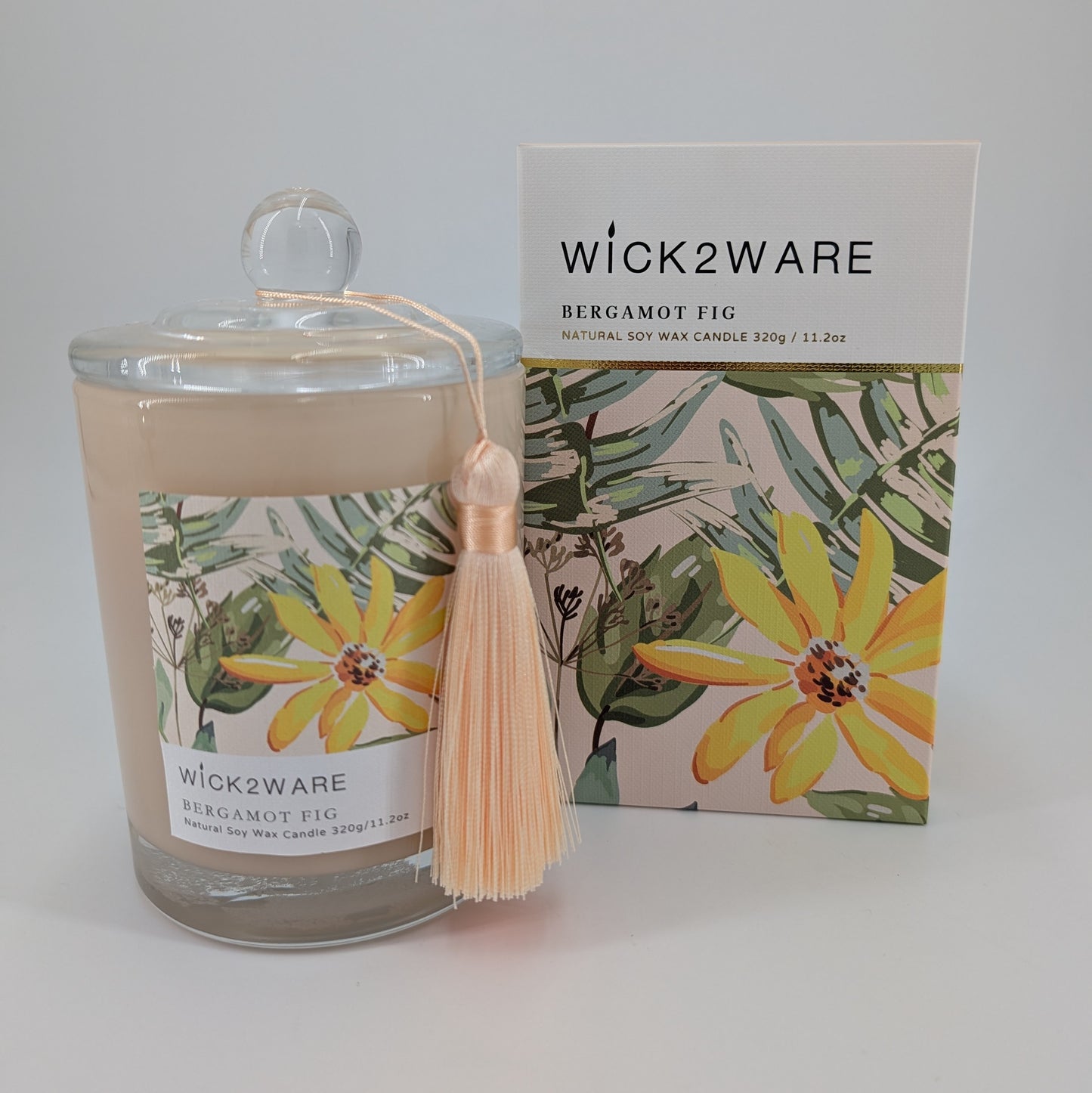 Soy Candle Jar 320g - Bergamot Fig