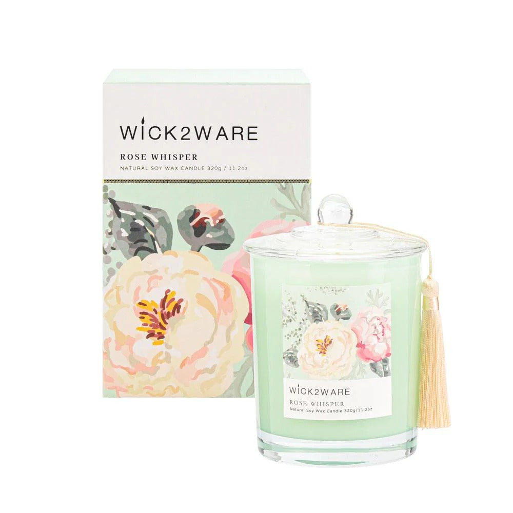 Soy Candle Jar 320g - Rose Whisper