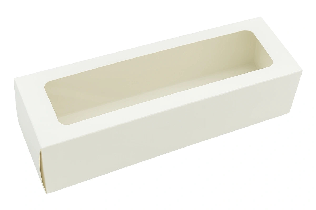 Macaron Box White Plain - Holds 6 Pieces