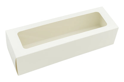 Macaron Box White Plain - Holds 6 Pieces