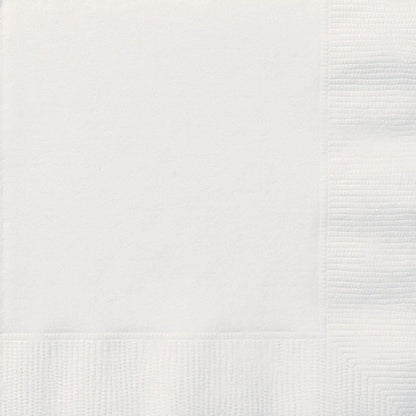 Bright White 20pk Cocktail Beverage Napkins
