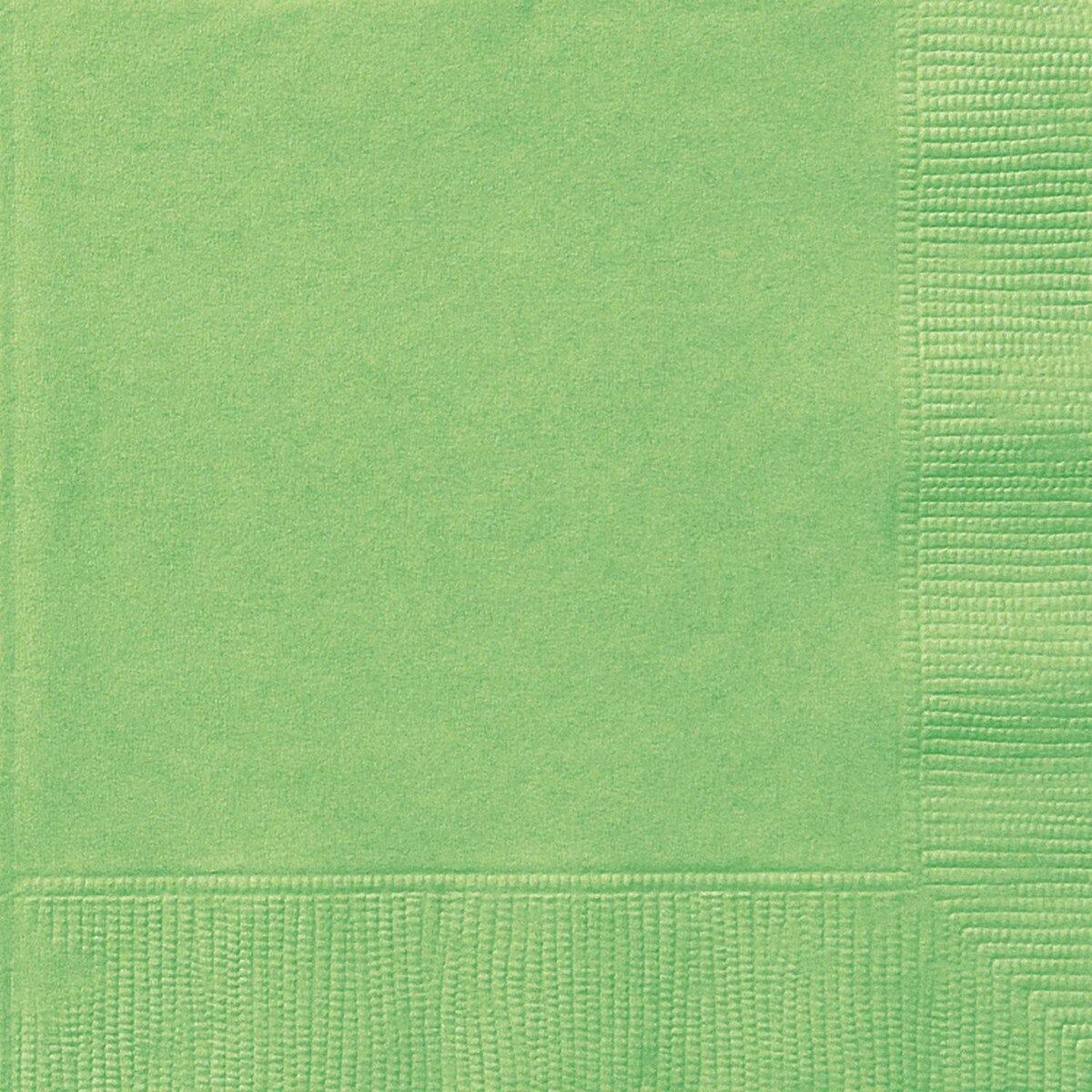 Lime Green 20pk Cocktail Beverage Napkins
