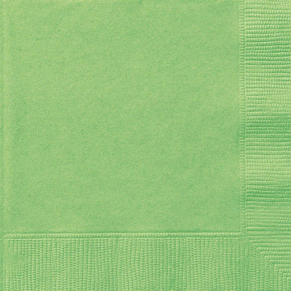 Lime Green 20pk Cocktail Beverage Napkins