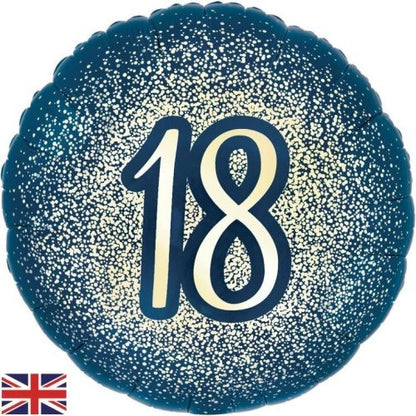 Foil Balloon 45cm  Glitter Navy Gold #18
