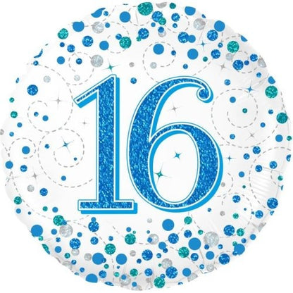 Foil Balloon 45cm Sparkling Fizz Blue #16