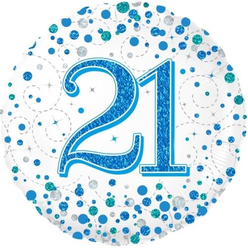 Foil Balloon 45cm Sparkling Fizz Blue #21