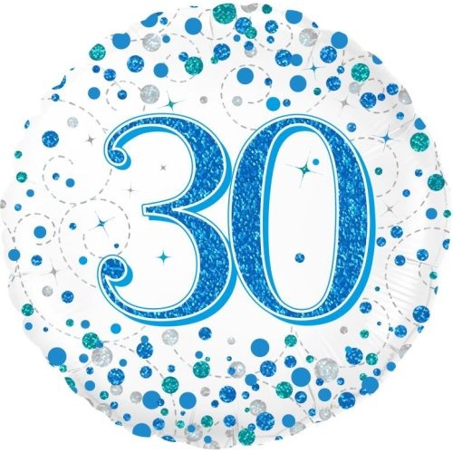 Foil Balloon 45cm Sparkling Fizz Blue #30
