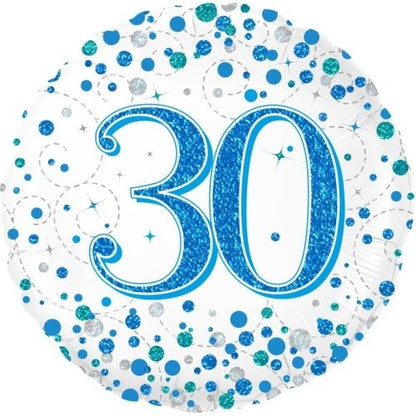 Foil Balloon 45cm Sparkling Fizz Blue #30