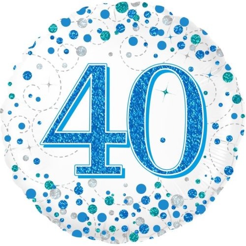 Foil Balloon 45cm Sparkling Fizz Blue #40