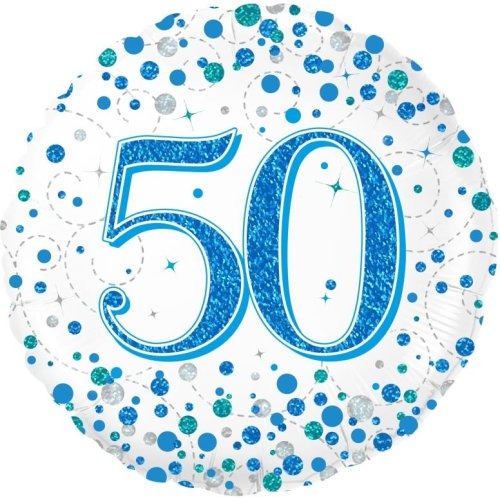 Foil Balloon 45cm Sparkling Fizz Blue #50