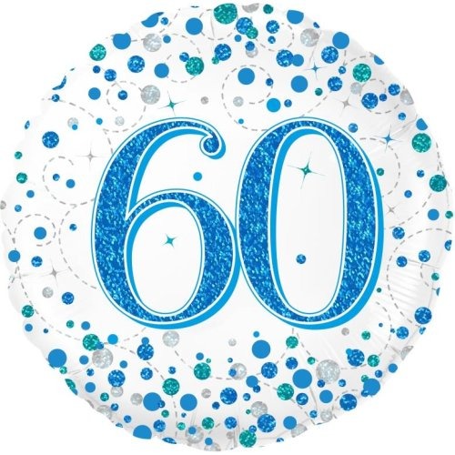 Foil Balloon 45cm Sparkling Fizz Blue #60