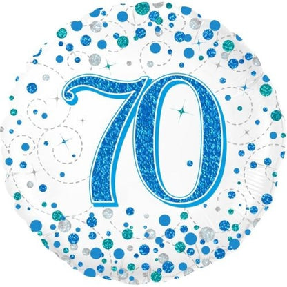Foil Balloon 45cm Sparkling Fizz Blue #70