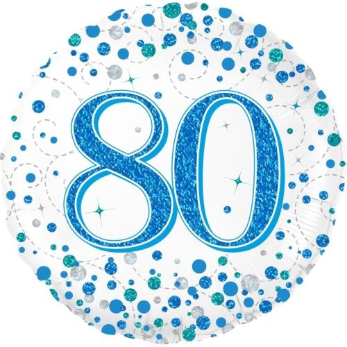 Foil Balloon 45cm Sparkling Fizz Blue #80