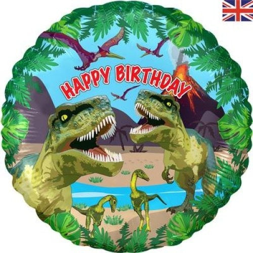 18" Foil Balloon - JURASSIC DINOSAUR HB