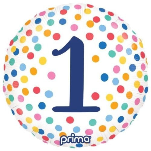 18" Foil Balloon - BDAY COLOR CONFETTI #1