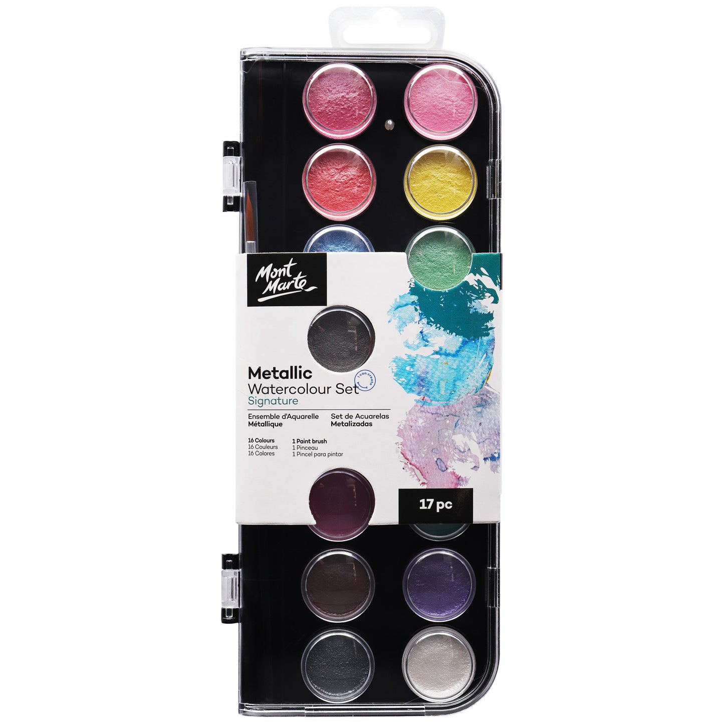 Metallic Watercolour Cake Set 17pc