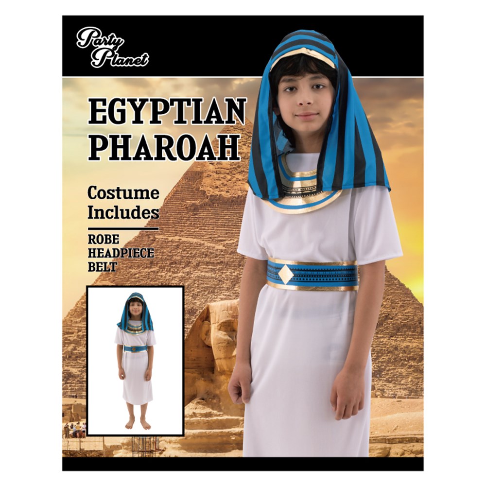 BOY'S EGYTIAN PHAROAH SIZE L 7-8YO, HEIGHT APPROX. 128CM, WAIST APPROX. 56CM