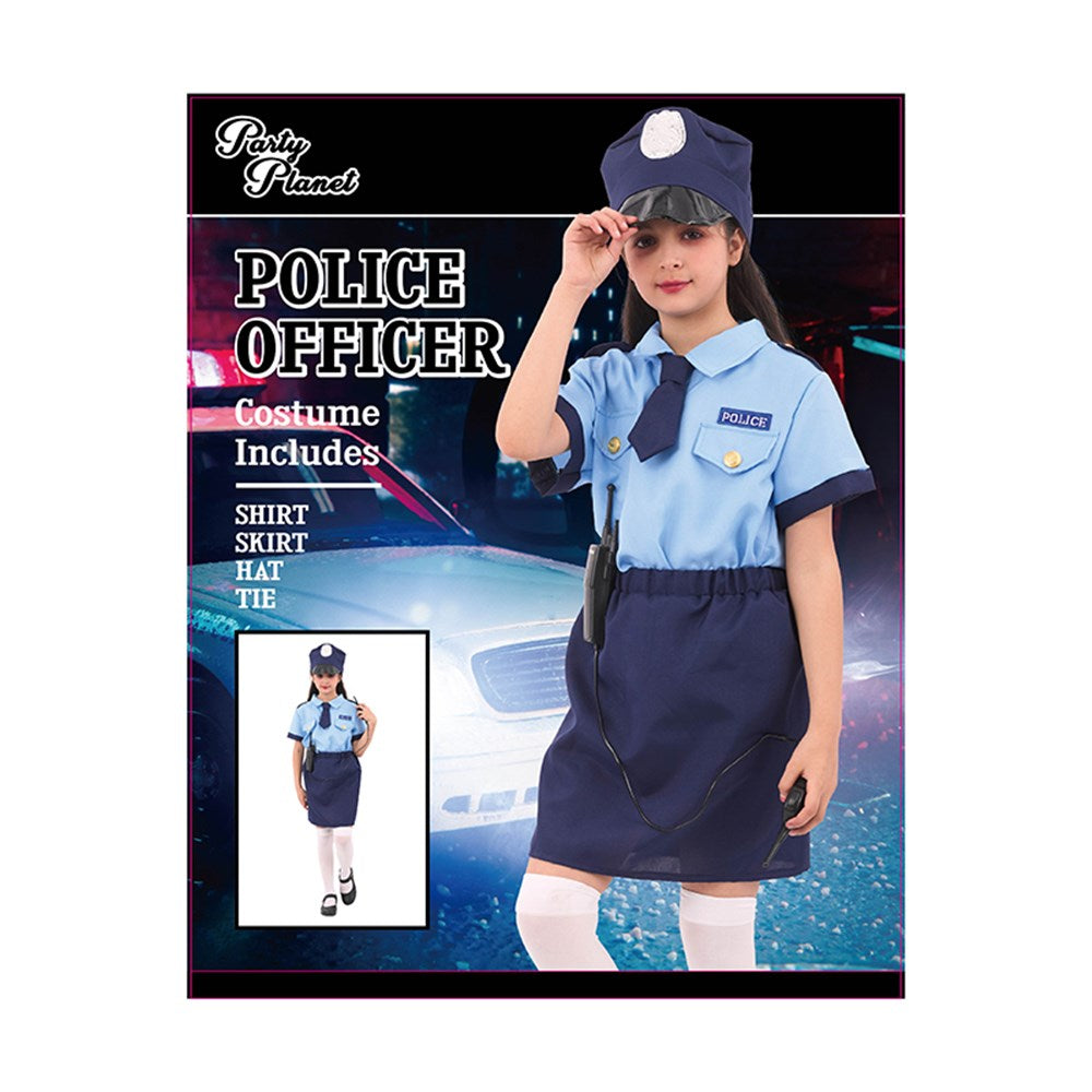 GIRL POLICEWOMAN COSTUME SIZE XXL 11-12YO, HEIGHT APPROX. 152CM, WAIST APPROX. 64CM