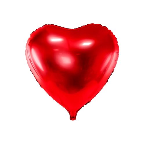 Party Deco Foil Balloon Heart 45cm Met. Red