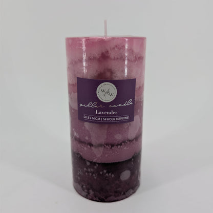 6.8x14cm Pillar Candle In Tone - Lavender