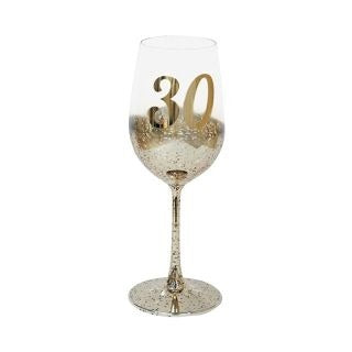 30 GOLD METAGLITZ WINE GLASS