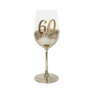 60 GOLD METAGLITZ WINE GLASS