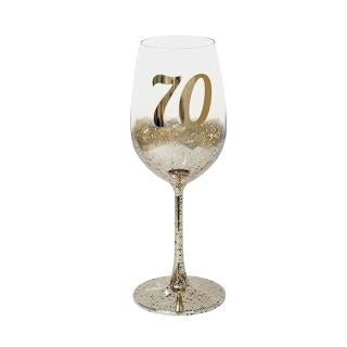 70 GOLD METAGLITZ WINE GLASS