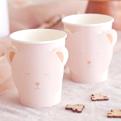 Teddy Bear Paper Cup 8pk