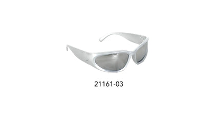 Party Glasses Wrap Scifi (Silver w Mirror lens)