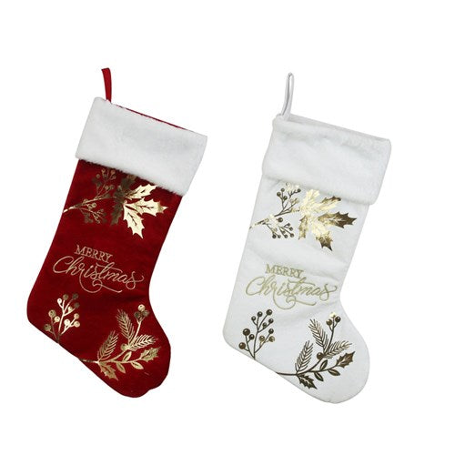 2A VELVET CHRISTMAS STOCKINGS