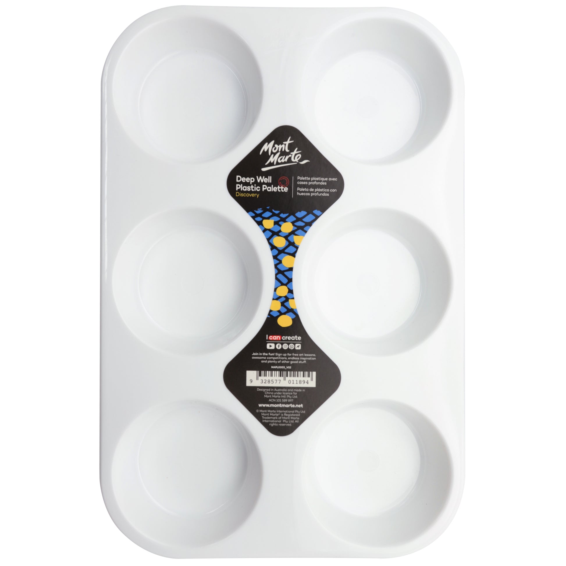 Deep Well Plastic Palette 6 hole image 0