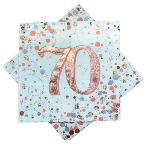 Sparkling Fizz Rose Gold Napkin 33cm #70 Pk16 image 0