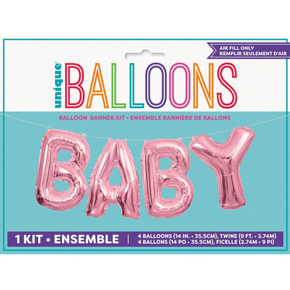 BABY 14" FOIL BLN KIT - PINK image 0