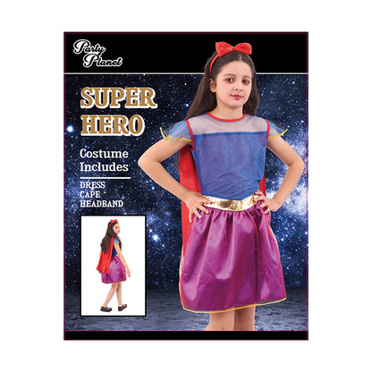 Girls Hero Kids Costume XXLarge (H: 152cm W: 64cm) image 0