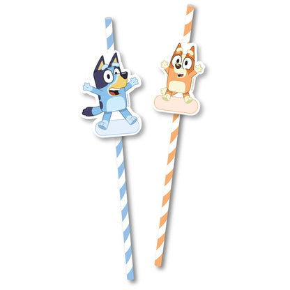 8 Bluey Paper Straws image 0
