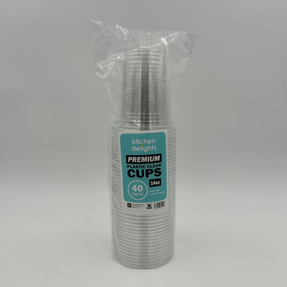 Clear Plastic 14oz cup 40pk image 0