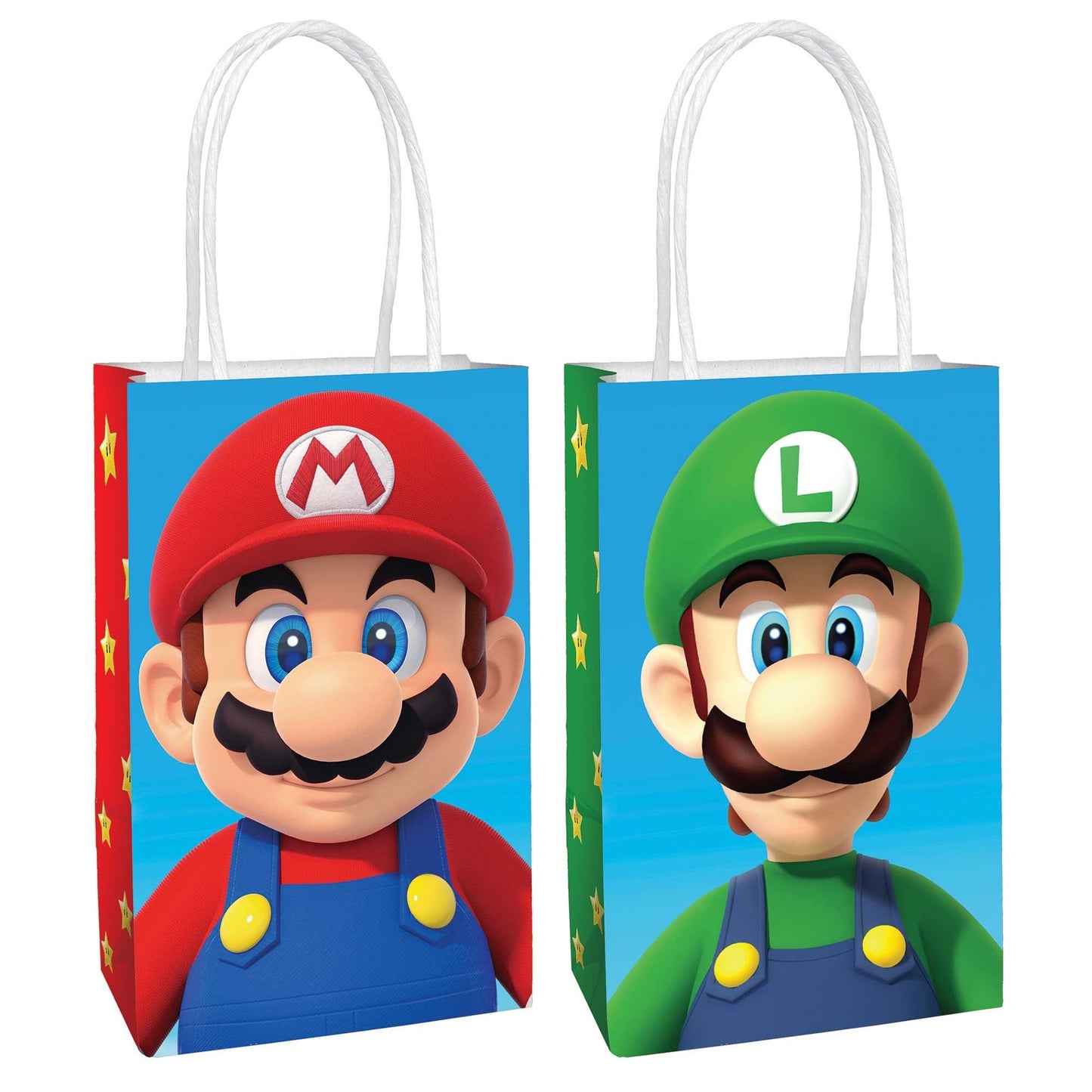 8 Super Mario Bros Paper Kraft Bags image 0