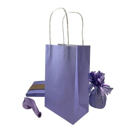 PAPER PARTYBAGS - PASTEL LAVENDER 5pk image 0